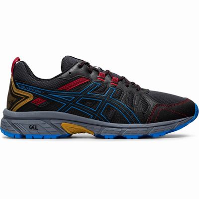 Asics Gel-Venture 7 - Miesten Polkujuoksukengät - Syvä Harmaat/Sininen